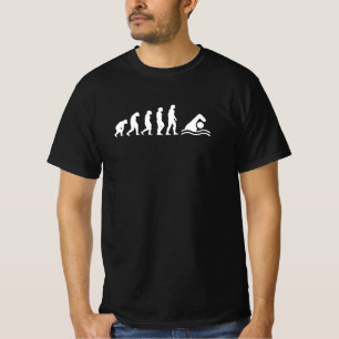Camiseta Presente de Natação Evolução do Nadador