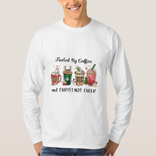 Camiseta Presente De Natal Alimentado Pelo Café E Pelo Cheq