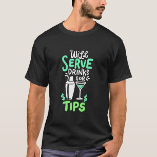 Camiseta Presente de Natal   Barman Servirá Drinks Por Gorj