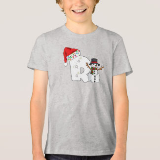 Camiseta Presente de Natal com letra r branca