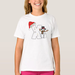 Camiseta Presente de Natal com letra x branca