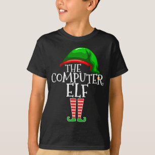 Camiseta Presente De Natal Da Família De Computadores Elf C