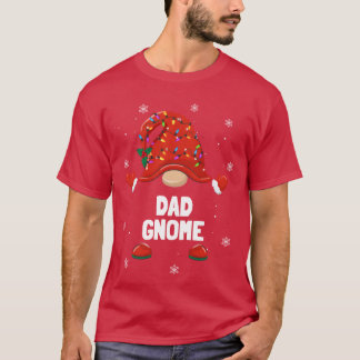 Camiseta presente de Natal da Família Gnomo do Pai Gnomo