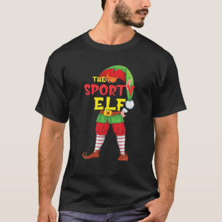 Camiseta Presente de Natal da Família SPORTY Elf - Engraçad