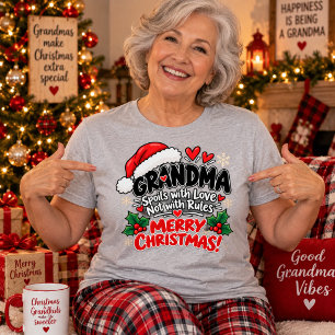 Camiseta Presente de Natal da Vovó Divertida Mima Com Amor
