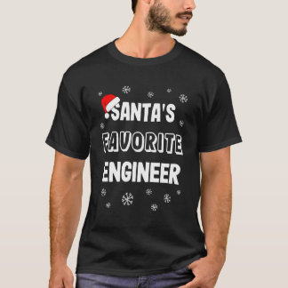Camiseta Presente de Natal de Engenheiro Favorito para papa