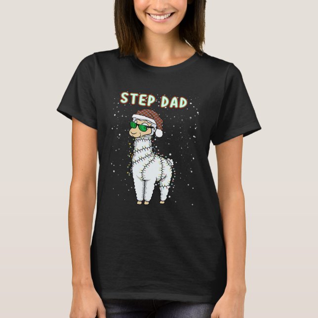 Camiseta Presente de Natal de Llama para Pai de Passo Mascu (Frente)