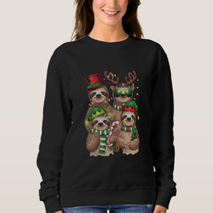 Camiseta Presente de Natal de Preguiça Feliz Slothmas Amant