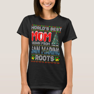 Camiseta Presente de Natal de San Marino para a Melhor Mãe