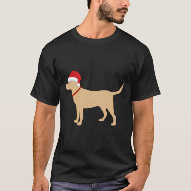 Camiseta Presente de Natal de Santa Hat, Bela Labrador, de  (Frente)