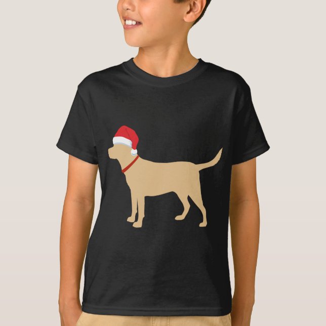 Camiseta Presente de Natal de Santa Hat, Bela Labrador, de  (Frente)