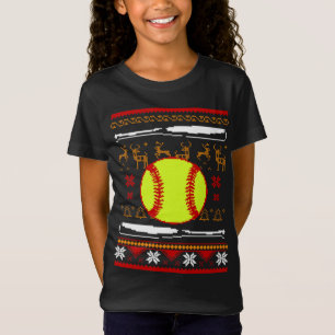 Camiseta Presente de Natal de Softball Engraçado