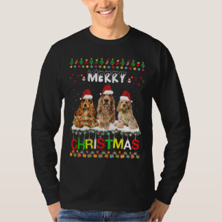 Camiseta Presente de Natal do Cocker Spaniel