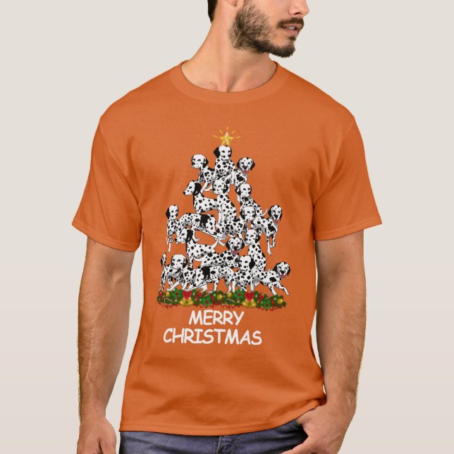 Camiseta Presente de Natal do Dalmatian Christmasree (Frente)