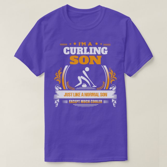 Camiseta Presente de Natal do Filho Curling ou de Aniversár (Frente do Design)
