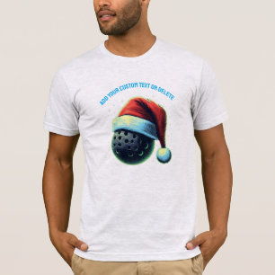 Camiseta Presente de Natal do Pickleball Santa Hat