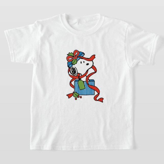 Camiseta presente de natal do snoopy (Postura )
