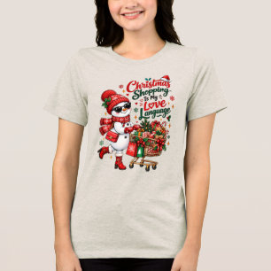 Camiseta Presente de Natal É Minha Linguagem do Amor Boneco