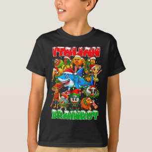 Camiseta Presente de Natal engraçado Rot cerebral italiano 