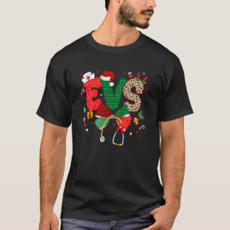 Camiseta Presente de Natal EVS Coquette Laço Estetoscópio E