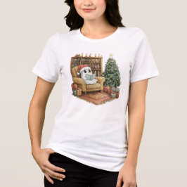 Camiseta Presente de Natal Fofo Leitura de Fantasma Aconche