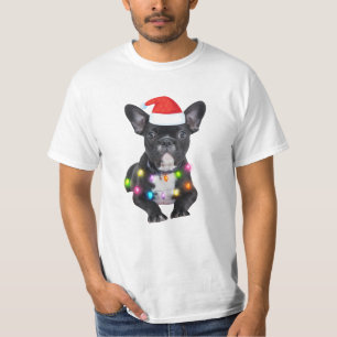 Camiseta presente de natal frenchente para amantes de buldo