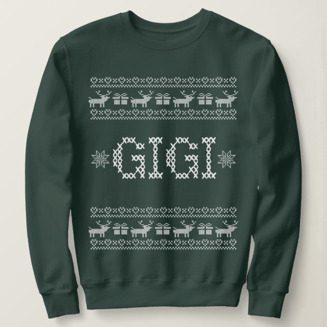 Camiseta presente de Natal GIGI (Frente do Design)