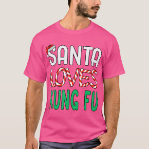 Camiseta Presente de Natal Kung Fu - Papais noeis Engraçado