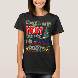 Camiseta Presente de Natal Melhor Mãe do Mundo Cultivada na