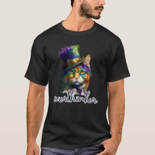 Camiseta Presente de Natal para Gato Pensativo Meme Superpe