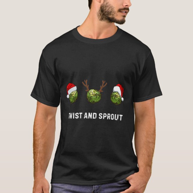 Camiseta Presente de Natal para o Pai de Brócolis de Bruxel (Frente)