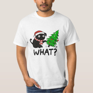 Camiseta Presente de Natal Pug Preto Ideia