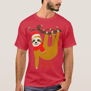 CAMISETA PRESENTE DE NATAL SLOTH ENGRAÇADO