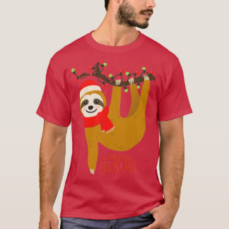 CAMISETA PRESENTE DE NATAL SLOTH ENGRAÇADO