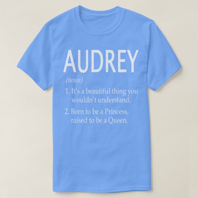 Camiseta Presente de Nome Audrey (Frente do Design)