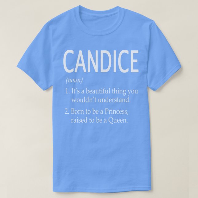 Camiseta Presente de Nome Candice (Frente do Design)
