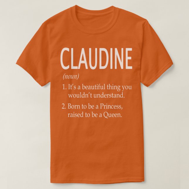 Camiseta Presente de Nome Claudine (Frente do Design)