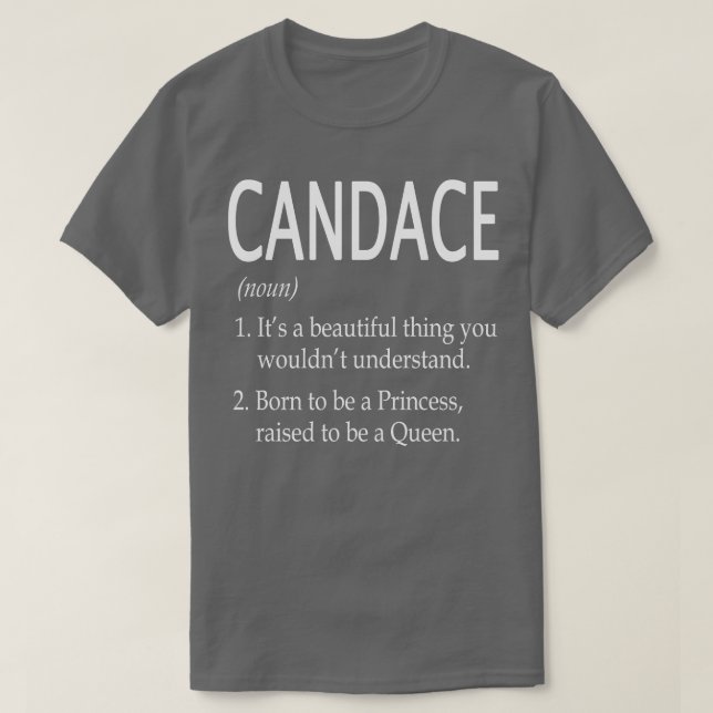 Camiseta Presente de Nome de Candace (Frente do Design)
