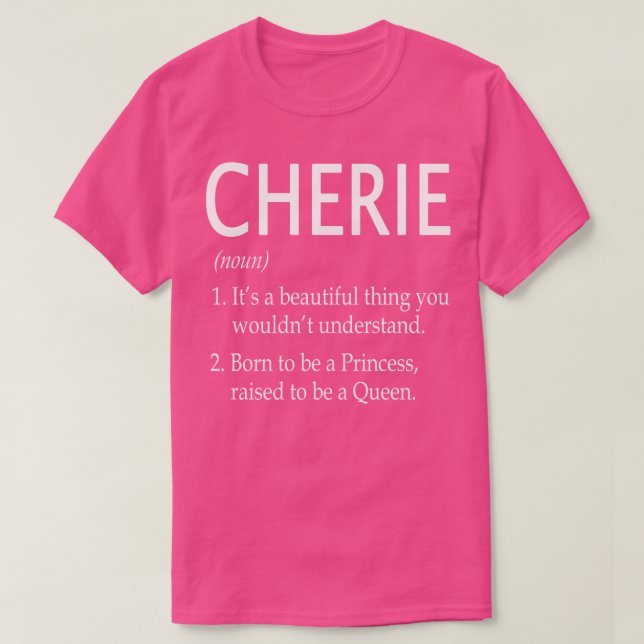 Camiseta Presente De Nome De Cherie 131 (Frente do Design)