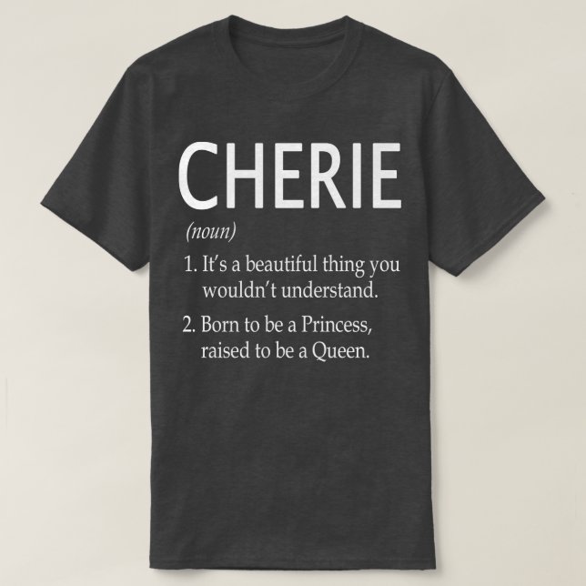Camiseta Presente De Nome De Cherie 154 (Frente do Design)