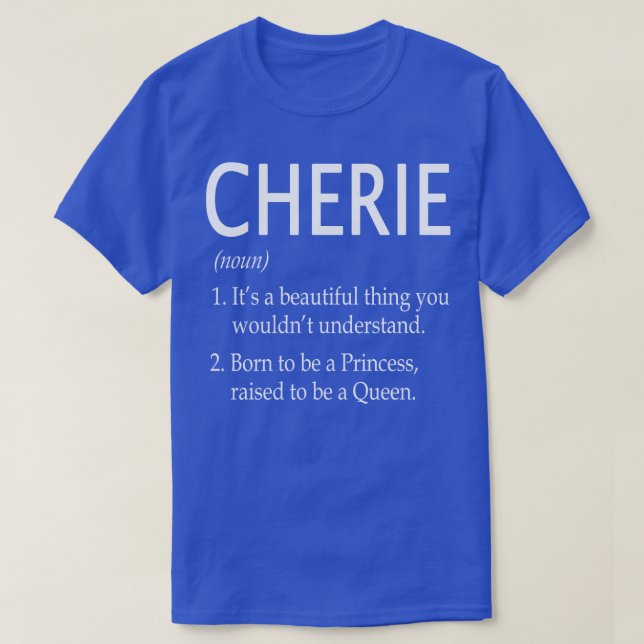 Camiseta Presente de Nome de Cherie 99 (Frente do Design)