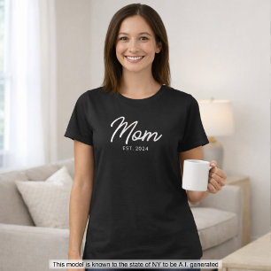 Camiseta Presente de Nova Mãe Estabelecida