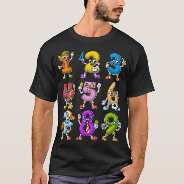 Camiseta Presente de Números de Matemática (Frente)