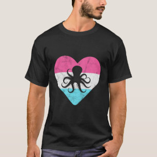 Camiseta Presente De Octopus Da Retro Vintage Para Mulheres
