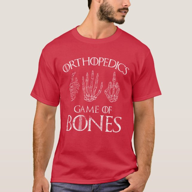 Camiseta Presente de ortopedia Jogo de ossos Cirurgião Médi (Frente)