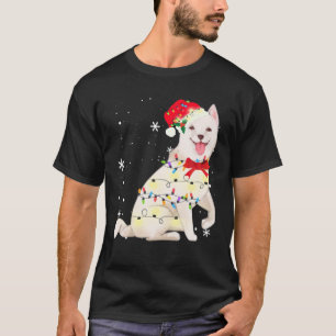 Camiseta Presente de Pai coreano Jindo Dog Christmas Light