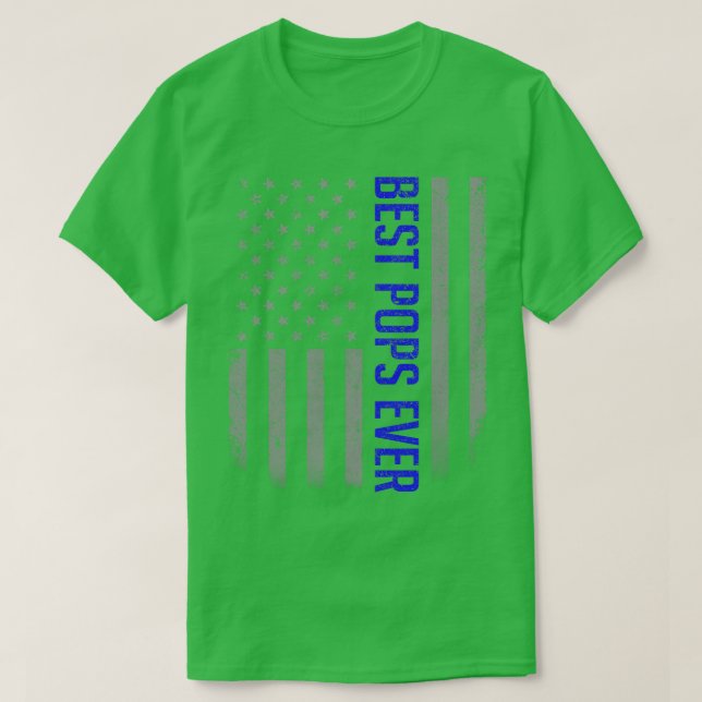 Camiseta Presente De Pai De Bandeira Americano Para O Melho (Frente do Design)