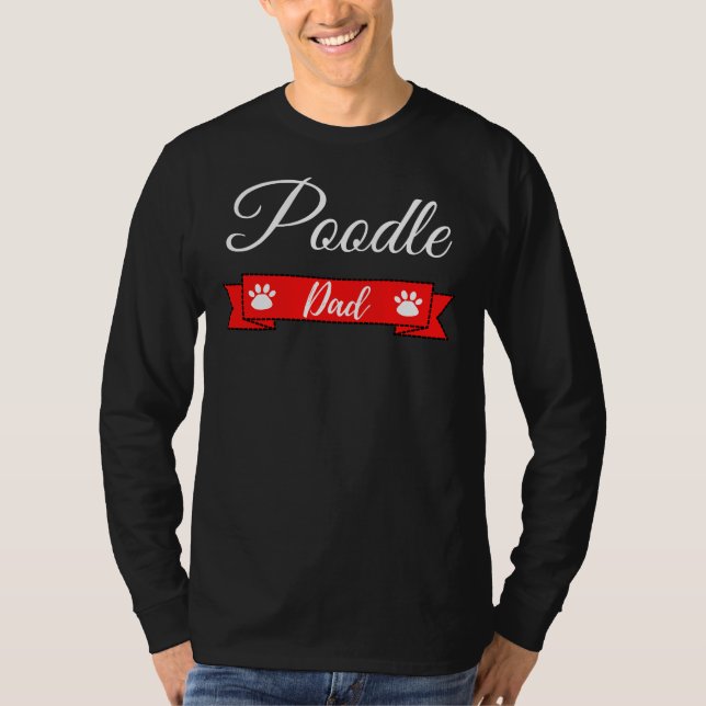 Camiseta Presente de Pai de Poodle Cute Dog (Frente)