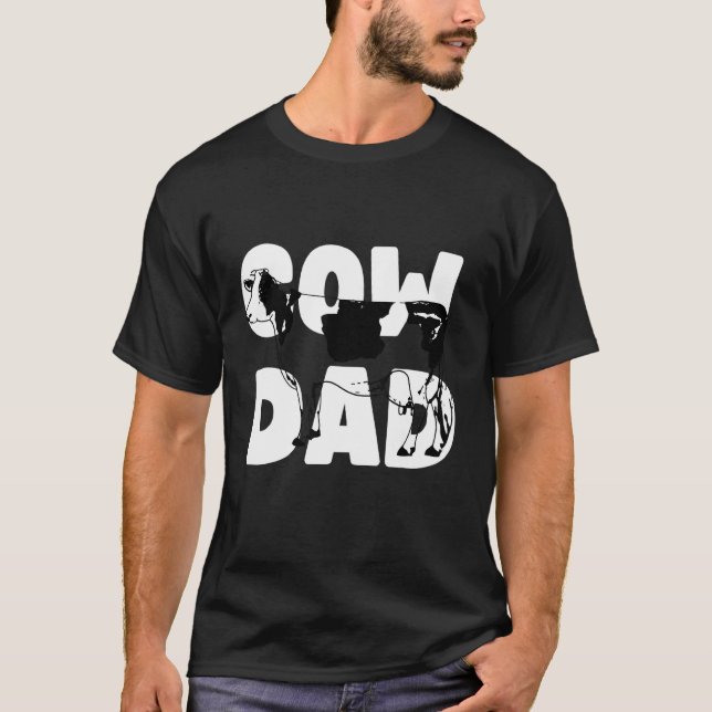 Camiseta Presente de Pai de Vaca para Homem, Fazendeiro de  (Frente)