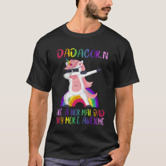 Camiseta Presente De Pai E Dia de os pais De Bebê Dadacorn 